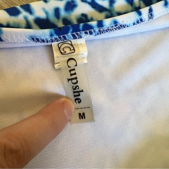 Cupshe Bikini Two Piece Swimsuit Blue White Tie Dye M - Picture 5 of 6